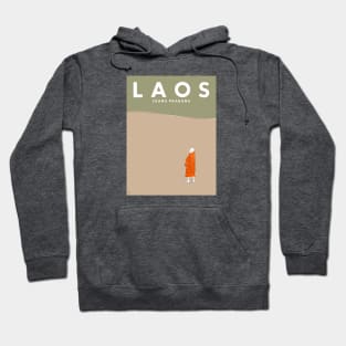 Laos, Luang Prabang, Mekong River Travel Poster Hoodie